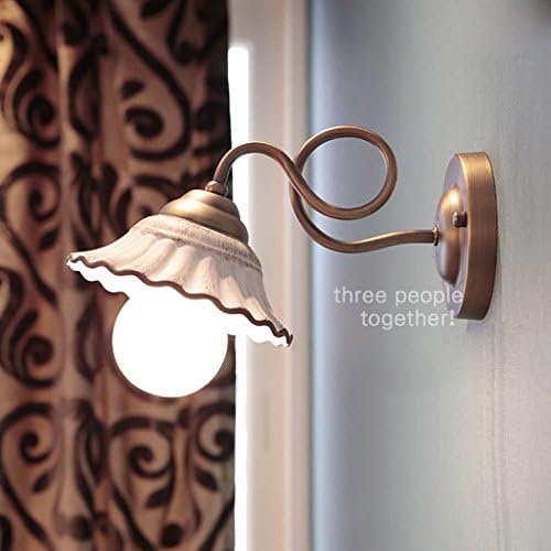 TOTO-American pastoral living room European-style Korean retro ceramic bedside LED aisle corridor wall lamp