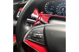 für Corsa F GS Line, Astra K 2015-2020, Insignia B Gsi, Grandland X Hybrid4, Mokka B GS Line 2021-2023 Lenkrad Schaltwippen Paddle Shifter Dekor (Red)