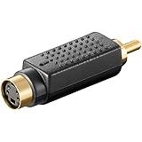 Adapter S-VHS 4 pol. mini DIN Kupplung auf Cinch Stecker