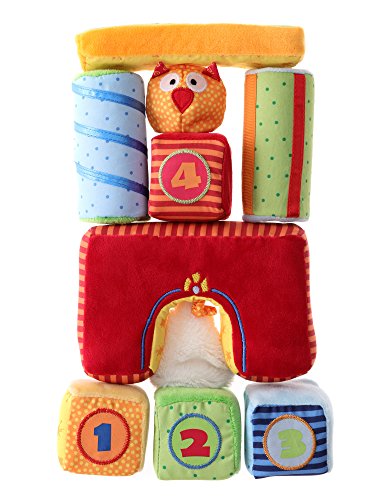 sigikid, Mädchen und Jungen, Bunte Softbausteine, 10 Stück, PlayQ, Mehrfarbig, 40056 - 7