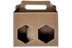 Mondo Ape Scatola FUSTELLATA per VASETTI Miele - 20 Pezzi - Made in Italy Scatola per 2 vasetti da 500 Grammi