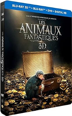 Les Animaux Fantastiques [Steelbook Blu-ray 3D édition limitée] [Combo Blu-ray 3D + Blu-ray + DVD - Édition boîtier SteelBook]