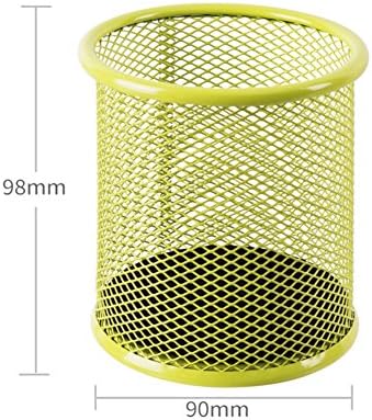 Metal Mesh tube shape Pen [office] Pen barrel Storage box-E 9.1x9.8cm(4x4inch)