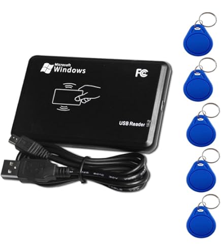 YAVIS Cerca de chips RFID de 13,56 MHz con transpondedor, llavero NFC Token Tags 1 K, llave con chip de control de acceso, tarjeta de llave keyfob – azul (10 unidades