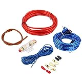 1500W 8GA Car Audio Subwoofer amplificador AMP cables Fusible soporte Kit de Cable de alambre