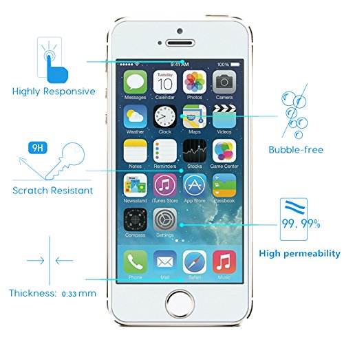 iPhone SE/5S/5/5C Screen Protector Glass Guard TUGOO Premium Tempered Glass Screen Protector for iPhone SE/5S/5/5C reviews iPhone SE/5S/5/5C Screen Protector Glass Guard TUGOO Premium Tempered Glass Screen Protector for iPhone SE/5S/5/5C