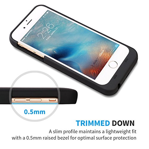 iPhone 6S Battery Case [Apple MFi Certified] SAVFY 3200mAh Rechargeable Extended Charging Battery Case for iPhone 6 / iPhone 6s 4.7 inch Slim Portable Charger Backup Power Bank, Black