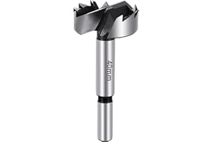 LuxeGlee 40mm Forstner Bit, Forstner Drill Bits, Wood Boring Drill Bit for Wood/Plastic/Wooden Plank
