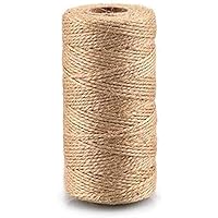jijAcraft 100M Jute Kordel Juteschnur Bastelschnur für DIY Kunsthandwerk, Gartenarbeit