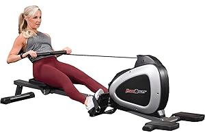 Fitness Reality - Máquina de remo magnética con seguimiento de entrenamiento Bluetooth integrado, ejercicios adicionales extendidos de cuerpo completo, compatible con aplicaciones, soporte para