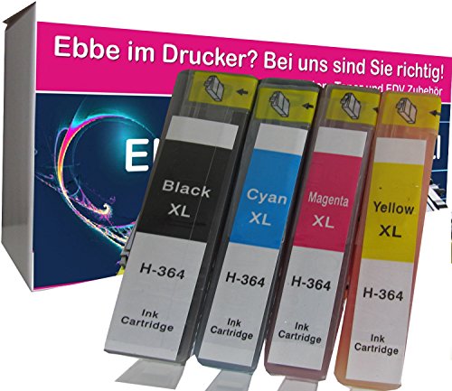ESMOnline 4 komp. Druckerpatronen Ersatz für HP364XL HP 5510 5512 5514 5515 5520 5524 6510 6520 7510 7520 1 x Black 1 x Cyan 1 x Magenta 1 x Yellow