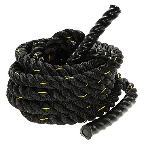 TOMSHOO Battle Rope Schwungseil Länge 10M/12M /15M Trainingsseil Sportseil Schlagseil für Sprung- Kletterübungen oder Tauziehen - 8