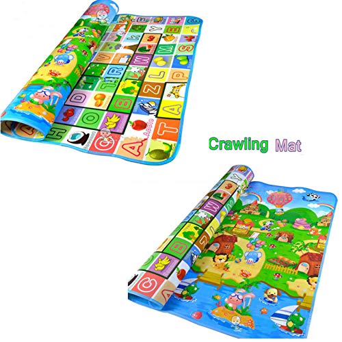 Tapis-de-Jeux-pour-Bb-200x180cm-Pliable-2-Cts-Jouets-en-Mousse-Souple-Double-Face-Alphabet-Animaux-pour-Enfants