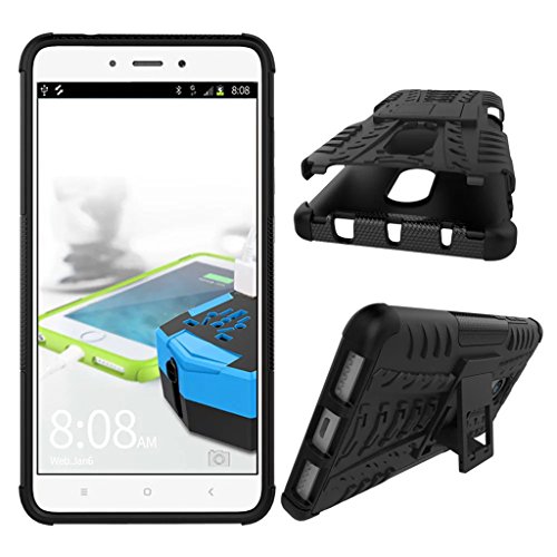 XiaoMi RedMi Note 4 Funda  2in1 Armadura Combinaci  n A Prueba de Choques Heavy Duty Escudo C  scara Dura para XiaoMi RedMi Note 4  Negro 