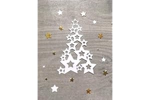 GOWXS Christmas Tree Stars Star Tree Cutting Dies for Card Making，Cutting Dies Cut Stencils for DIY Scrapbooking Photo Album Decorative Embossing Paper Dies for Card Making Templated+Cute Brooch Pin