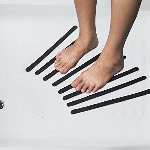 Yahee 18er-set Antirutschband Anti Rutsch Streifen Rutschschutz Aufkleber Selbstklebend Sticker für Dusche Treppe (Schwarz_28*2cm) - 3