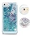 Samidy Iphone 6 Case, Iphone 6s Case, Luxury Bling Glitter Sparkle Hybrid Bumper Case with Liquid Infused with Glitter and Stars for Iphone 6/iphone 6s with a Screen Protector (Blue)