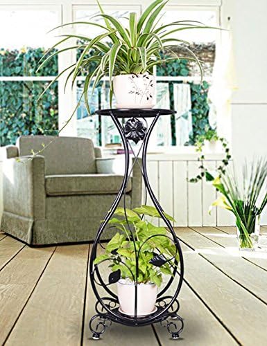 European Originality Iron Flower Rack Simple Multilayer Ladder Flower Rack Balcony Floor Planter Shelf Simple Modern Living Room Indoor Flower Rack ( Color : C )