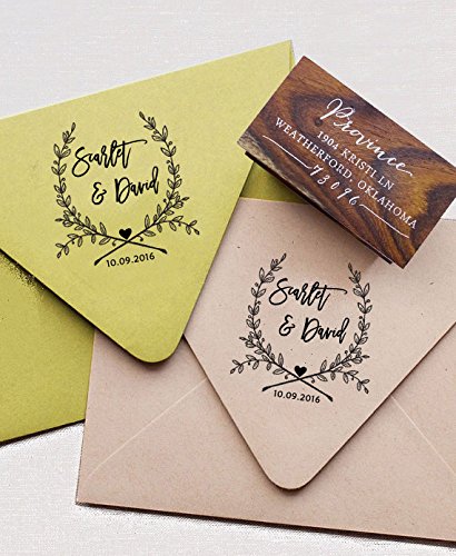 Custom Autoentintaje Guardar los sellos de fecha personalizada regalo Invitaci  n boda del sello de Ronda