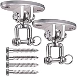 EINFACH ZU INSTALLIEREN: Wir haben zwei Löcher zum Verschrauben an Holzbalken oder Beton vorgebohrt. Inklusive 4 Sechskantschrauben, und ein einzigartiges Design aus einem Stück und kann in wenigen Minuten installiert werden.