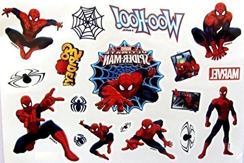 Tattoos SHIHAN-'Spiderman' Tattoos Film Superhelden Union Kinder Flasche Tätowierung Sticker Wasserfest Entfernbar Tatoo Für Kinder