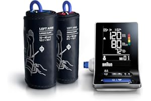 Braun ExactFit 3 Oberarm-Blutdruckmessgerät | Klinisch nachgewiesene Präzision | Farbcodierte Anzeige | 2 Manschettengrößen | Für den nicht-kommerziellen Gebrauch | BUA6150