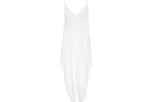 WearAll Femmes Lagenlook à lanières Sarouel Baggy Combinaison Robe Haut combinaison Caraco 10-20
