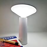 DECO Lampada da Tavolo LED 4 Watt con Sensore Tattile, Temperatura a 3 Colori, Batteria Ricaricabile Fino a 48 ore di Utilizz