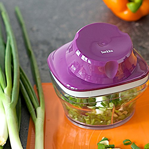 baekka Zwiebelhæxe – Zwiebelschneider lila, Zwiebeln schneiden ohne Tränen, Zwiebelhacker, - 3