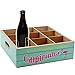 Produktbild Cocktail & Getränke - Tablett - Holz - " Vintage Look - Caipirinha - türkis " - 9 Fächer - z.B. Getränke & Flaschen - Getränketablett - Serviertablett - Kasten - Party - Deko Holzkiste - Kisten / Holzboxen - Utensilo - Deko / Shabby Chic - Dekokisten - Flaschekorb / Flaschenkiste / Weinkiste - Regal - Kistenregal - Wohnzimmer / Holzbox Kiste - Aufbewahrungsbox - Holzkisten / Möbel Regal - Retro - Cocktails - Weinkisten - Getränkekisten