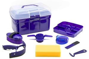 AMKA Caja de limpieza para niños – Maletín de limpieza relleno 7 piezas (morado)
