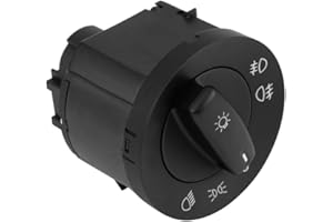 ARAMOX Faros Antiniebla Luz Interruptor de Control Botón Cabeza Lámpara Antiniebla Interruptor de Control de luz para MK5 6 Jetta MK3 Tiguan Passat 1K0941431Q