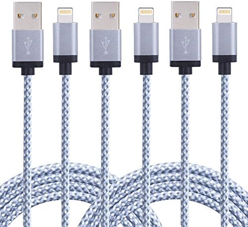 iPhone Cable 1M/3FT iPhone Charger Cable, Lightning Cable 3 Packs Eashion Lightning To USB Cable Compatible with iPhone 7/6/6S/6 Plus/5/5S/8/X/8 Plus,iPod,iPad(White)