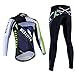 Produktbild TTPF Radtrikot Langarm Set Mans Sweatshirt Jacke Outdoor Sportswear Kleidung Atmungsaktiv Schnelltrocknend Hosen Hosen für den Frühling Herbst,XXL