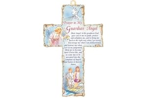 Catholic Gift Shop Guardian Angel Wood Cross - with a Prayer to My Guardian Angel