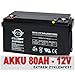 Produktbild 80Ah Akku AGM GEL Batterie Wohnmobil Solarbatterie Versorgungsbatterie Bootsbatterie 90Ah, Extrem Zyklenfest