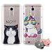Produktbild 2X Handy Silikonhülle für Xiaomi Redmi Note 5/5 Plus, Stoßfest Schutz Tasche Weich TPU Gel Bumper Etui Dünn Cover Case (Einhorn Kat) Kratzfest Anti Fingerabdruck, mit 2 Tier Kable