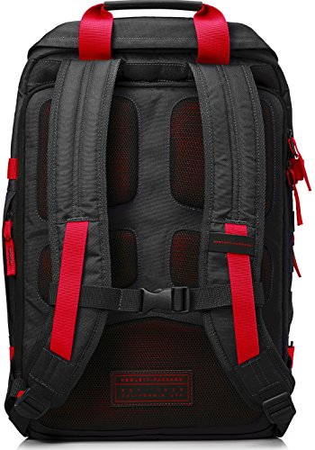 HP Odyssey Rucksack  39 62 cm 15 6 Zoll  f  r Notebooks  Laptops  Tablets in rot schwarz