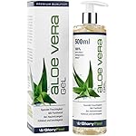 Aloe Vera Gel 500ml - 100% Biologisch Kontrollierter Anbau - Feuchtigkeitspflege für die Haut - After-Sun Bodylotion bei Sonnenbrand - Deutsche Markenqualität von GloryFeel