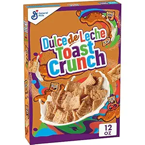 General Mills Dulce de Leche Toast Crunch Breakfast Cereal Caramel Flavour Sweetened Wheat & Rice Cereal,340g