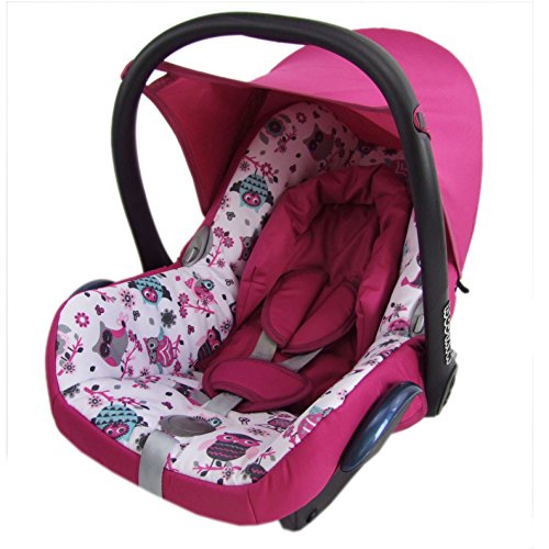 Babys-Dreams Ersatzbezug für Maxi-Cosi CabrioFix 6 tlg. PINK + EULEN §1 *NEU* Bezug für Babyschale Sommerbezug Cabrio Fix