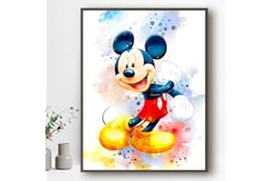 MA LITTLE CANV Affiche décoratifs pour chambre d'enfant fille ou garcon - Mickey et Minnie | Sans Cadres 30x40cm (Mickey)
