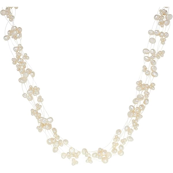 Collana Valero Pearls In Argento 925 Dorato - Maglia Rettangolare Con Perla Acqua Dolce E Zirconia