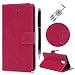 Produktbild PHONE CASE HOME Galaxy A6 2018 Hülle, Premium PU-Leder Flip Case Brieftasche Abdeckung Chic Lotus geprägt mit Kartensteckplätzen Standfunktion Schutzhülle für Samsung Galaxy A6 2018 (mit Touchscreen-S
