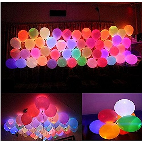 50 Mehrfarbig LED beleuchtete Luftballons für die Party, Geburtstag, Hochzeit, Festival und mehr - 2