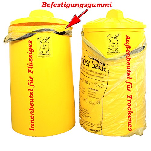 BS SackTonne für gelben Sack mit Deckel (mit Gummiband) - 3