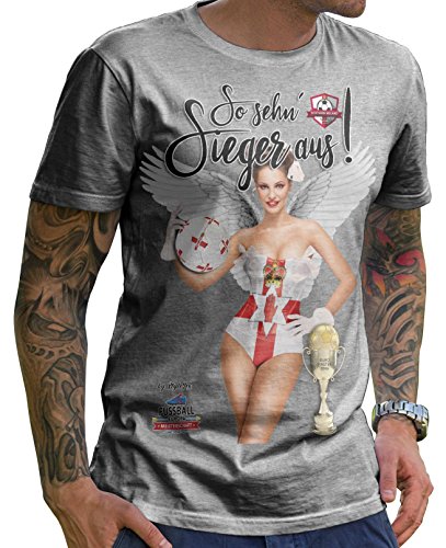 Stylotex Herren T-Shirt Basic So sehn Sieger aus Girl Nord Irland Northern Ireland, Farbe:heather;Größe:XXXL