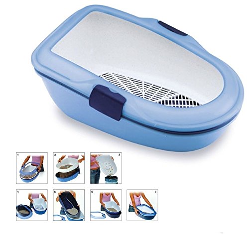 Arenero para gatos Berto Trixe 59 x 39 x 22 cm con tamiz autolimpiable.