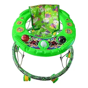 SR TRADERS Baby Activity Walker for Boys and Girls Kids with Round Base for Age 5+ Months Baby Walker (Green)