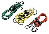 Zacharias High Strength Elastic Bungee / Shock Cord Cables, Luggage Tying Rope With Hooks, Set Of 3 RS.199 (67.00% Off) - Amazon